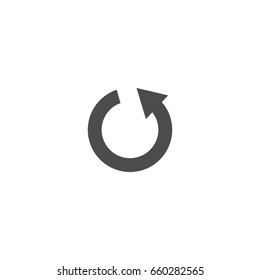 Update icon in a flat design in black color. Vector illustration eps8