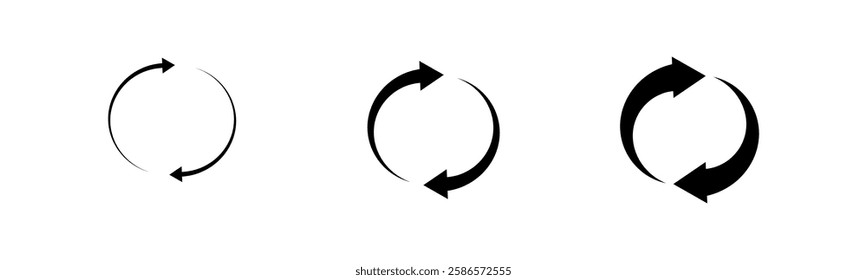 Update icon Flat logo vector set collection 