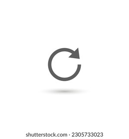 Update icon in flat style. Refresh symbol. Control button. Reload, Restart, Shutdown, Rotate. Repeat symbol