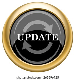 Update icon. Internet button on white  background. EPS10 Vector. 