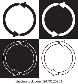 Update icon. isolated on white and black background. EPS 10