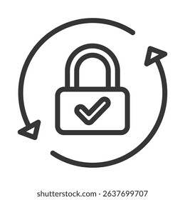 Update Icon Lineal Style Vector Illustration