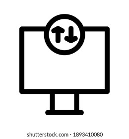 icono de actualización o logotipo símbolo de signo aislado ilustración vectorial - iconos vectoriales de estilo negro de alta calidad
