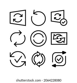 icono de actualización o logotipo símbolo de signo aislado ilustración vectorial - Colección de iconos vectoriales de estilo negro de alta calidad