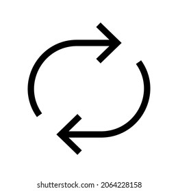 icono de actualización o logotipo símbolo de signo aislado ilustración vectorial - iconos vectoriales de estilo negro de alta calidad