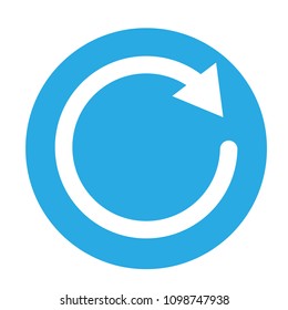 update icon on white background. flat style. refresh or repeat sign. reload symbol. 