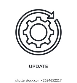 Update Icon Outline Style. Vector Illustration For Graphic Design