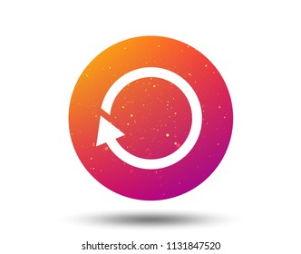 Update icon. Refresh or repeat symbol. Circle button with Soft color gradient background. Vector