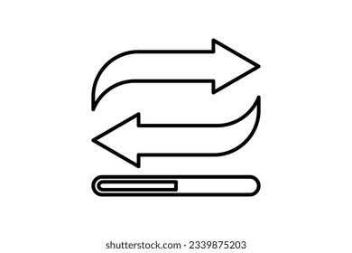 update icon. Icon related to setup and action. line icon style. Simple vector design editable