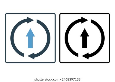 icono de Actualizar. icono relacionado con la configuración y configuración. adecuado para Sitio web, App, interfaces de usuario, imprimible, etc. estilo de icono sólido. diseño de Vector simple editable