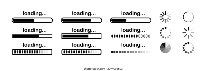 Update icon set. Loading progress. Software update. Vector line icon for Business and Advertising.