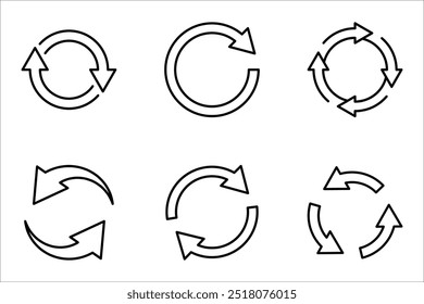 Update icon set. reload icon for mobile concept and web design. vector illustration on white background