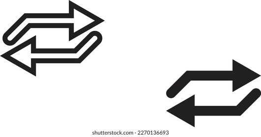 update icon simple trendy flat style line and solid Isolated vector illustration on white background. For apps, logo, websites, symbol , UI, UX, graphic and web design. EPS 10.