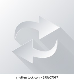 update icon in the style of paper with shadow.
