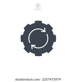 Actualizar ilustración vectorial de símbolo de icono aislada en fondo blanco