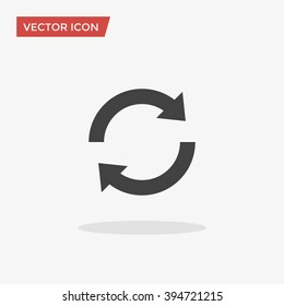 Update Icon in trendy flat style isolated on grey background. Refresh symbol for your web site design, logo, app, UI. Vector illustration, EPS10.