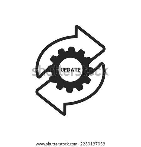 Update icon. Upgrate application concept. Proggres icon. Refresh system symbol. Vector illustration