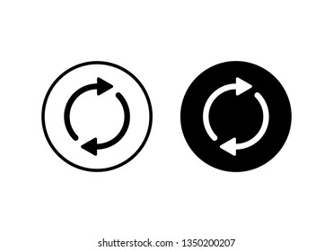 Update icon vector. Reload symbol. refresh icon