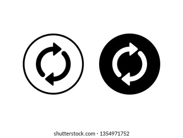 Update icon vector. Reload symbol. refresh icon
