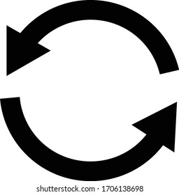 Update icon vector, solid illustration.