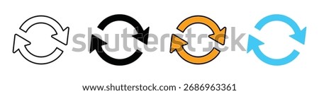 Update icon vector. updates and data synchronization symbol. vector illustration.