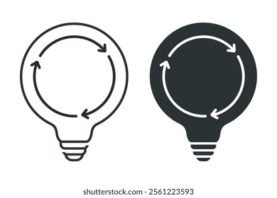 Update light bulb. Illustration vector