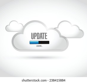 Update Loading Bar Cloud Illustration Design Over A White Background