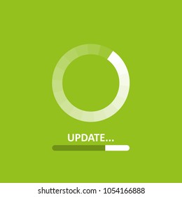 Update loading process. Vector illustration.