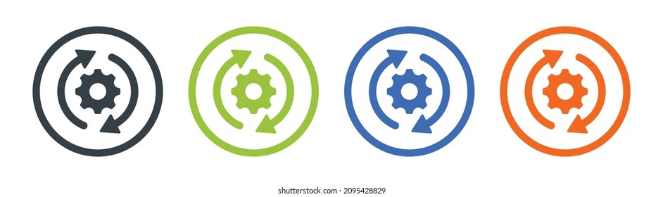 Update maintenance icon. Implementation symbol vector illustration.