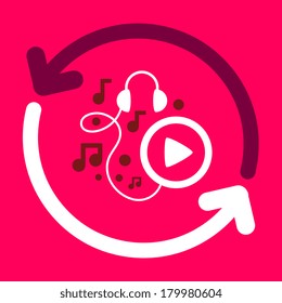 update music. recycling player.