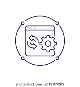 update, new software icon in line design