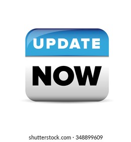 Update now button blue vector