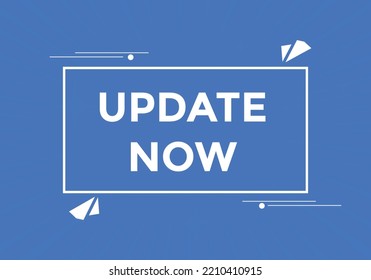 update now text button. speech bubble. update now Colorful web banner. vector illustration
