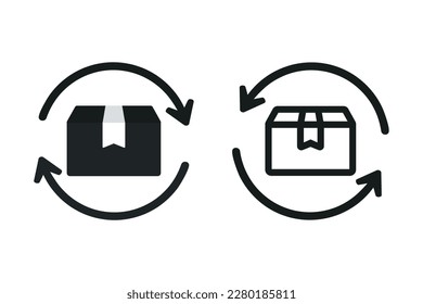 Update package box icon. Illustration vector
