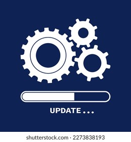 Update process icon. Upgrade or reload system progress. Software change, setup program symbol. Technology and recycle decent vector sign