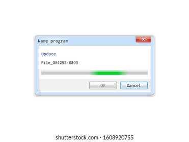 Update process. System information message. Vector Illustration.
