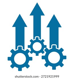 Aktualisieren Sie die Fortschrittsanzeige und die Symbole für die Ausrüstung, die die Softwareinstallation, die Systemwartung oder den technischen Fortschritt auf tealem Hintergrund darstellen.