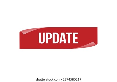 Update red ribbon label banner. Open available now sign or Update tag.