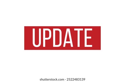 UPDATE Red rubber stamp on white background. UPDATE stamp sign. UPDATE stamp.