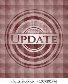 Update red seamless geometric badge.
