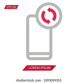 update red vector icon symbol