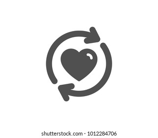 Update relationships simple icon. Love dating symbol. Valentines day sign. Quality design elements. Classic style. Vector