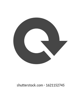 Update, Reload, Reboot, Refresh icon in flat style isolated on white background. Vector illustration.
