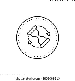 update, reload vector icon in outline