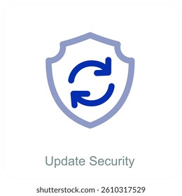 Update Security and safety icon concept