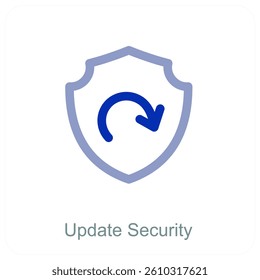 Update Security and safety icon concept