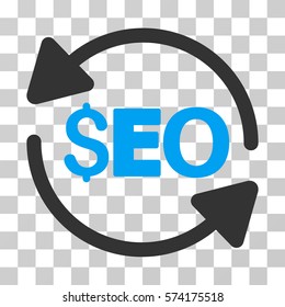 Update Seo icon. Vector illustration style is flat iconic bicolor symbol, blue and gray colors, transparent background. Designed for web and software interfaces.