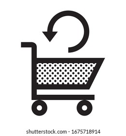 Update Shopping Cart. Icon Filled with Dots.