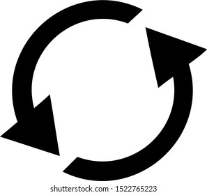 update sign glyph icon. Simple illustration for UI and UX, website or mobile application on white background