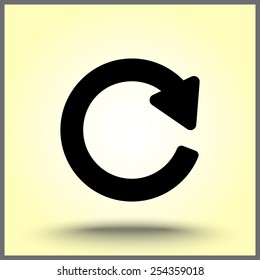 Update sign icon, vector illustration. Flat design style